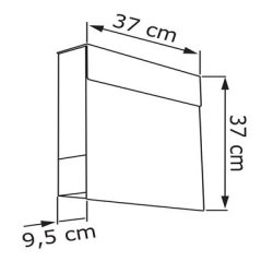 Rust postkasse med indkast i Rustfritstl - moderne design - Manhattan