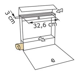 Rust postkasse med indkast i Rustfritstl - moderne design - Manhattan