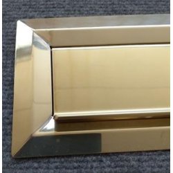 MESSING Indbygnings postkasse - Brevindkast + Ramme med lge