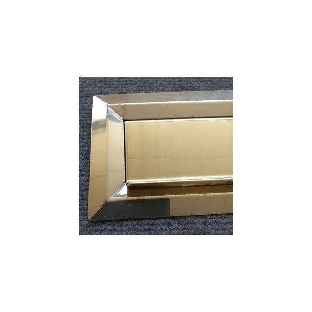 MESSING Indbygnings postkasse - Brevindkast + Ramme med lge