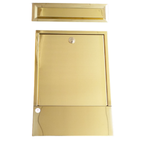 MESSING Indbygnings postkasse - Brevindkast + Ramme med lge