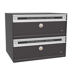Allux postkasseanlg  2 enheder  lodret - PC2 - SORT - u. ls