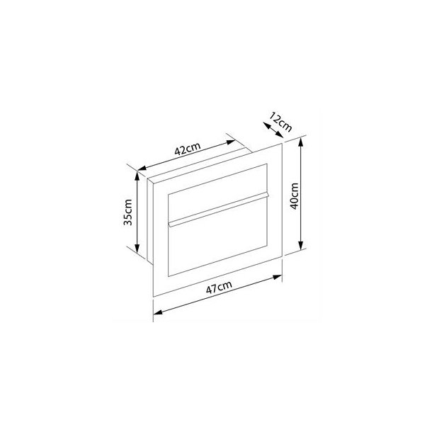 Indbygningspostkasse SORA - RUSTFRIT STL