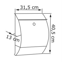 Postkasse i SORT lakering med avisrr - Sunshine