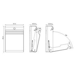 Allux Holscher postkasse - SORT